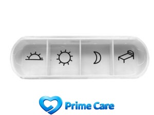 CAIXA DE COMPRIMIDOS DIÁRIOS - branca/transparente - bolso